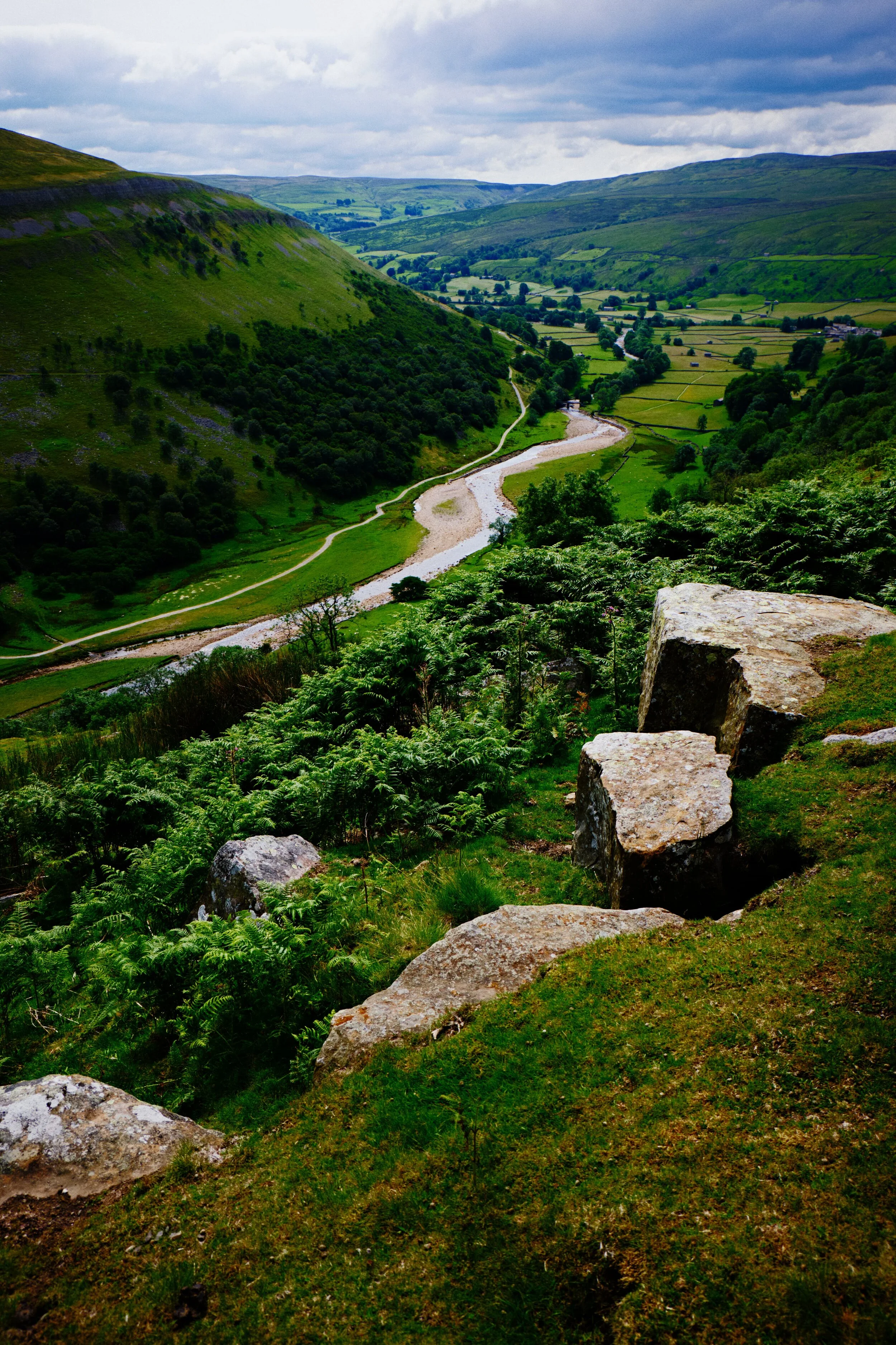 Upper Swaledale gradually broadens out here towards the village of Muker.