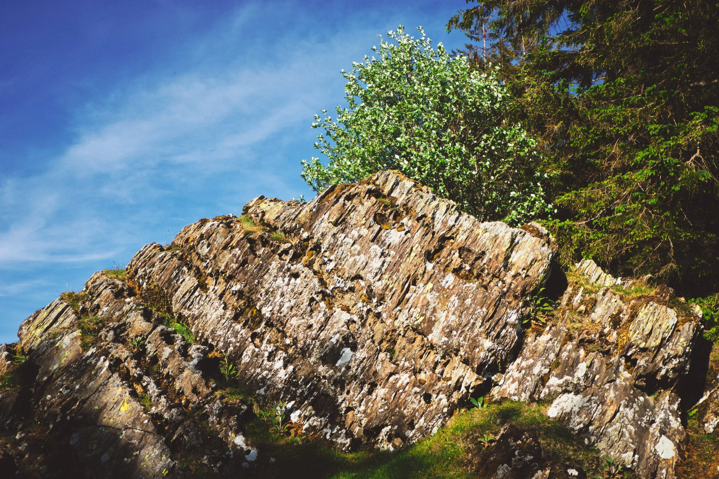 An igneous intrusion that’s remained in place whilst the remaining softer rock has been worn away over millions of years.