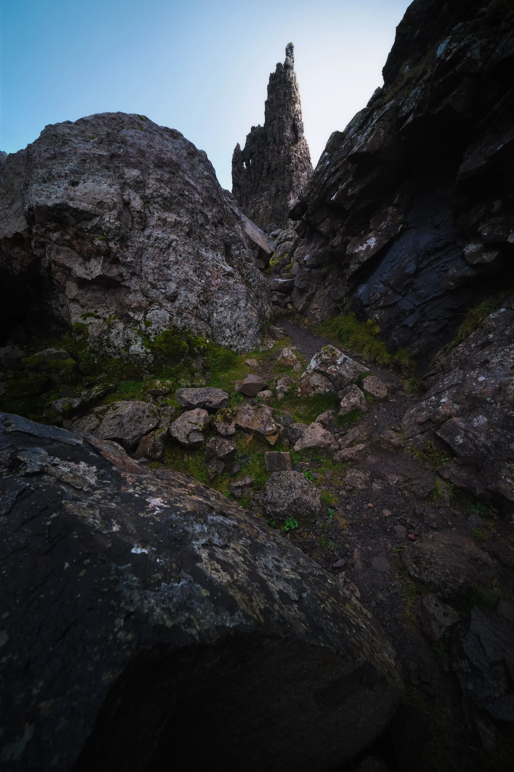 I clambered around the base of the pinnacles to get this composition of Needle Rock.