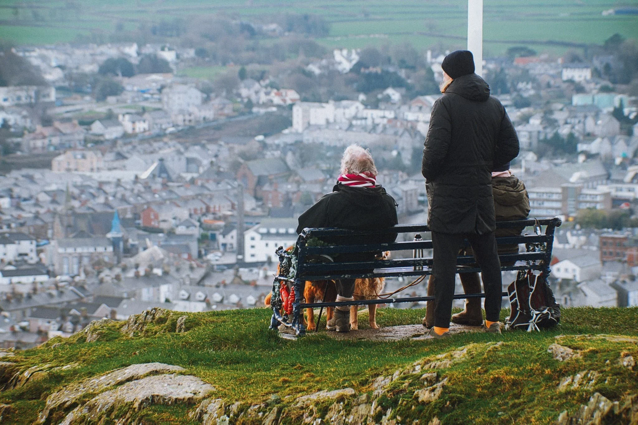  The views from the Hoad are extensive and panoramic. Plenty of folk were out and about, enjoying a Boxing Day waltz and soaking in the views from the Hoad. 