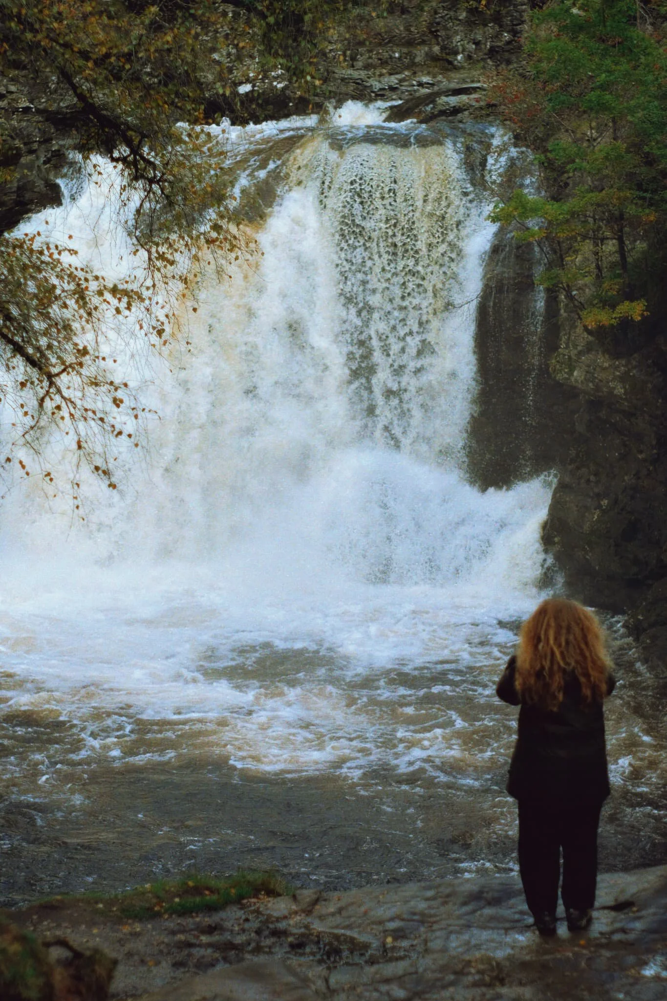  North of Loch Lomond one can easily find, signposted off the main road, the Falls of Falloch and its own little car park. A brief 5-minute walk from the car park presents you with this magnificent powerful waterfall. 