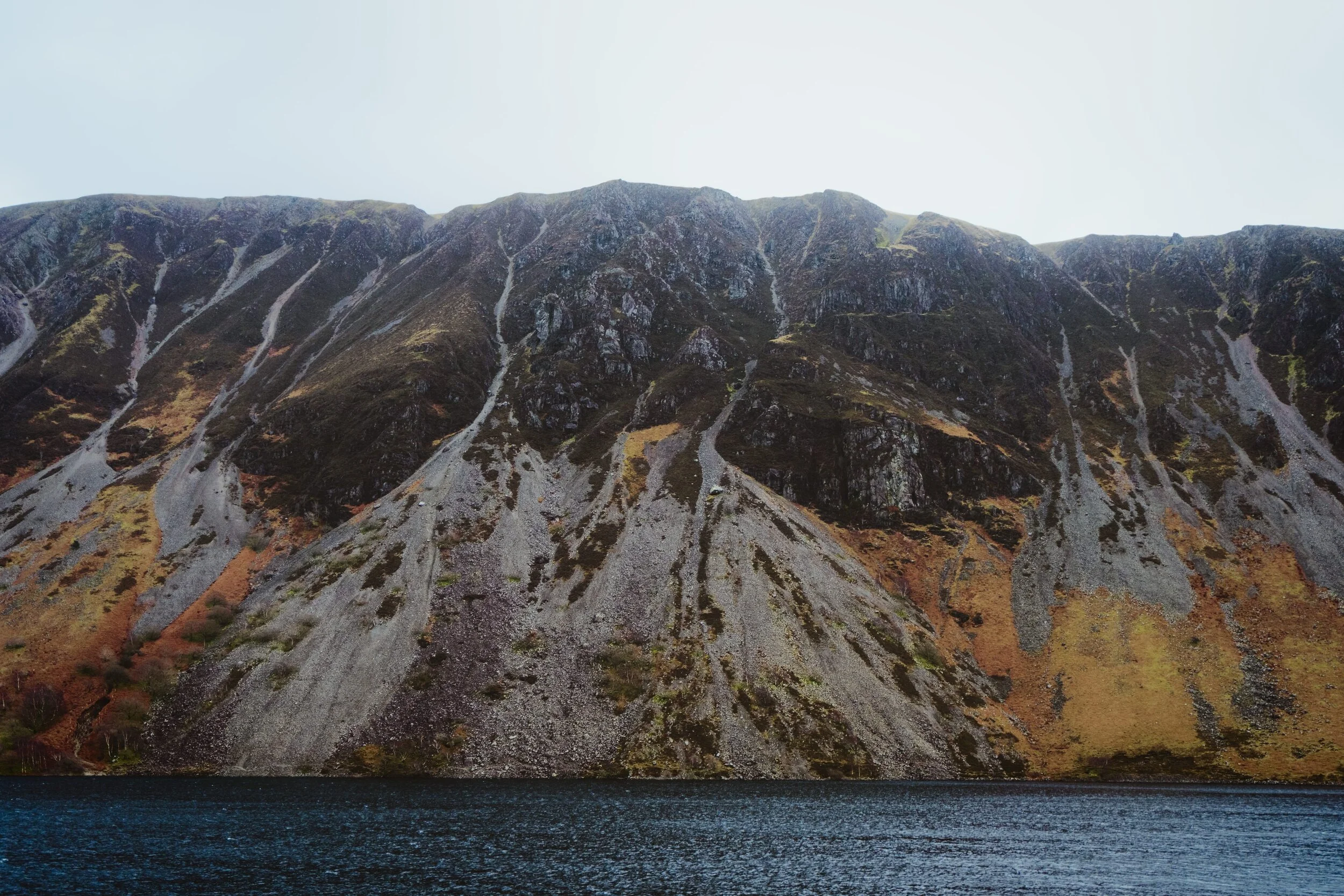 The Wastwater Screes is a sheer wall of crag that plunges straight into the dark lake of Wastwater. An awe-inspiring sight, no matter when you see them.