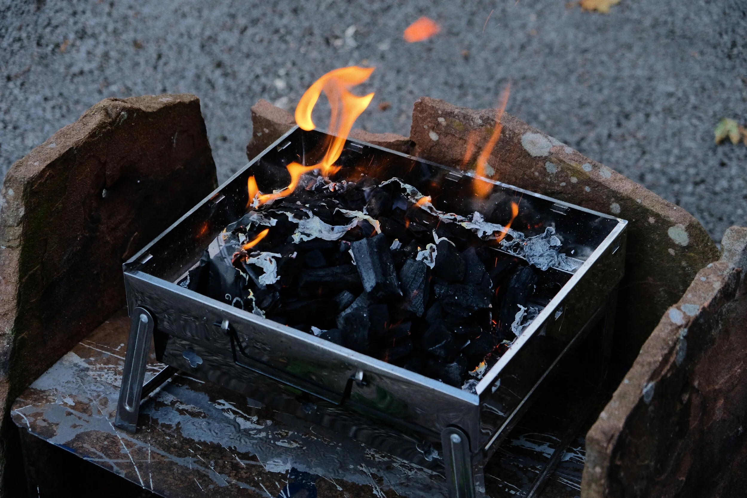 Post-walk, it was back to Dad’s for some BBQ goodness (Provia, ISO800, f/4.0, 1/100sec. @ 55mm)