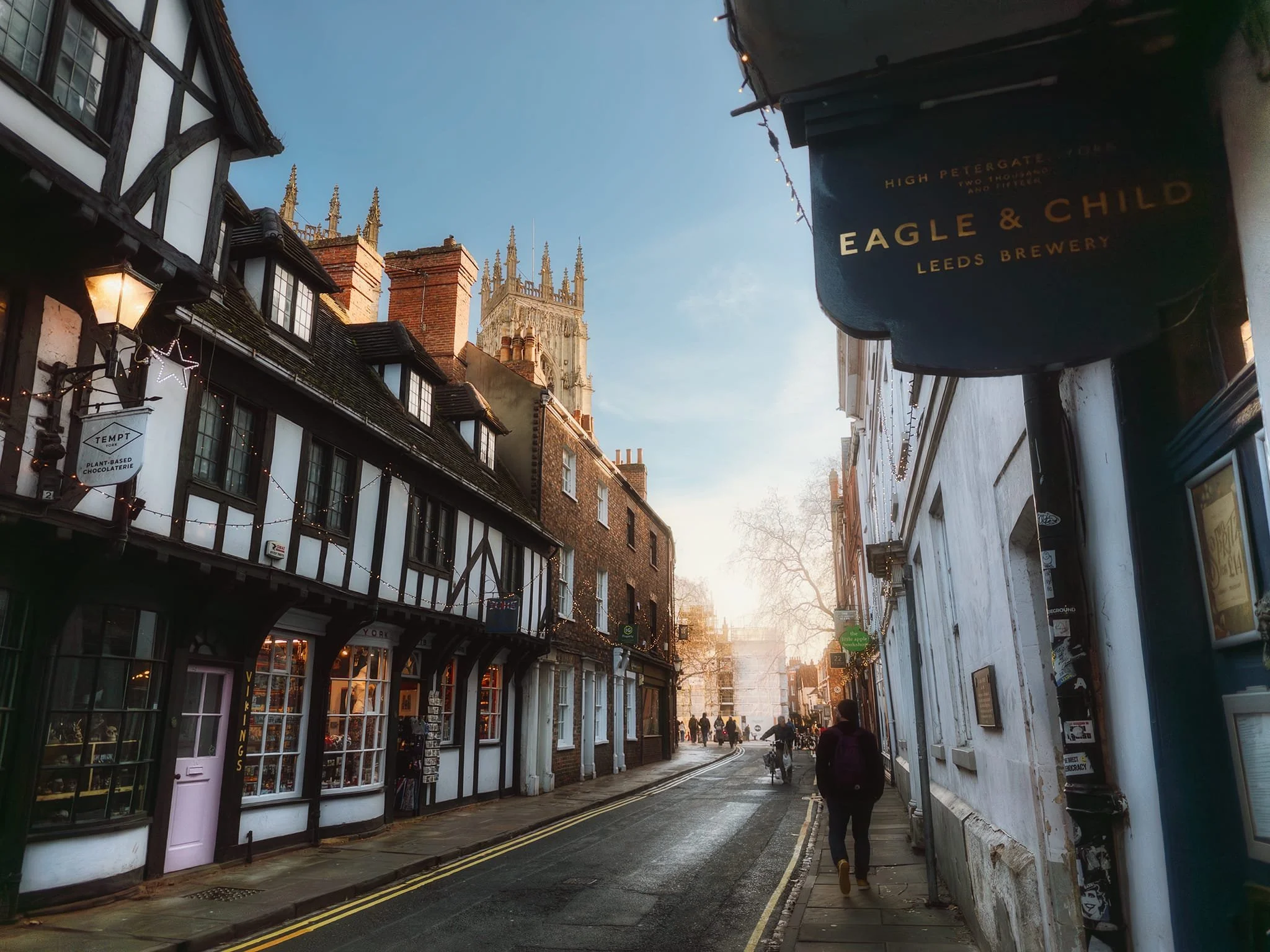  From Bootham Bar, High Petergate leads directly to York Minster, which rises high above the street&rsquo;s buildings. You&rsquo;ll note a fair few shops in York are related or dedicated to chocolate, I&rsquo;ll explain why in a bit. 